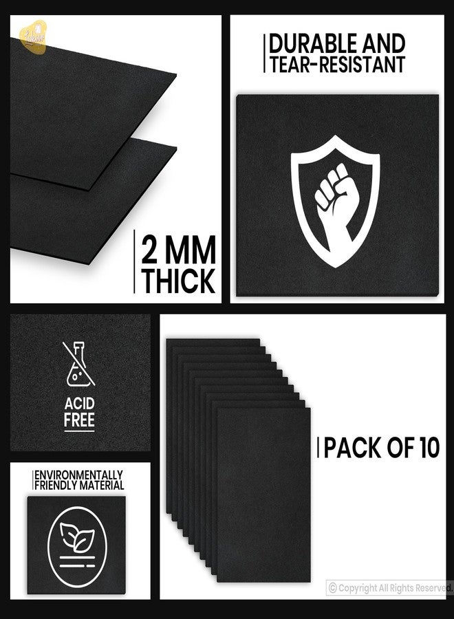 Lakeer A3 Felt Sheets 42cm X 29.7cm Set 10 Black Colour 2mm Thickness for Kids School DIY Crafts Patchwork Embroidery Project. - Image 3